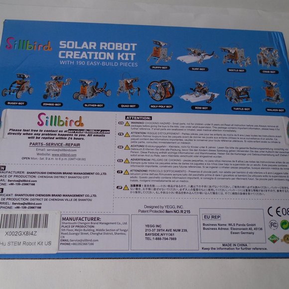Sillbird Solar Robot Creation Kit -190 Pieces Make 12 Different Robots - Picture 5 of 8